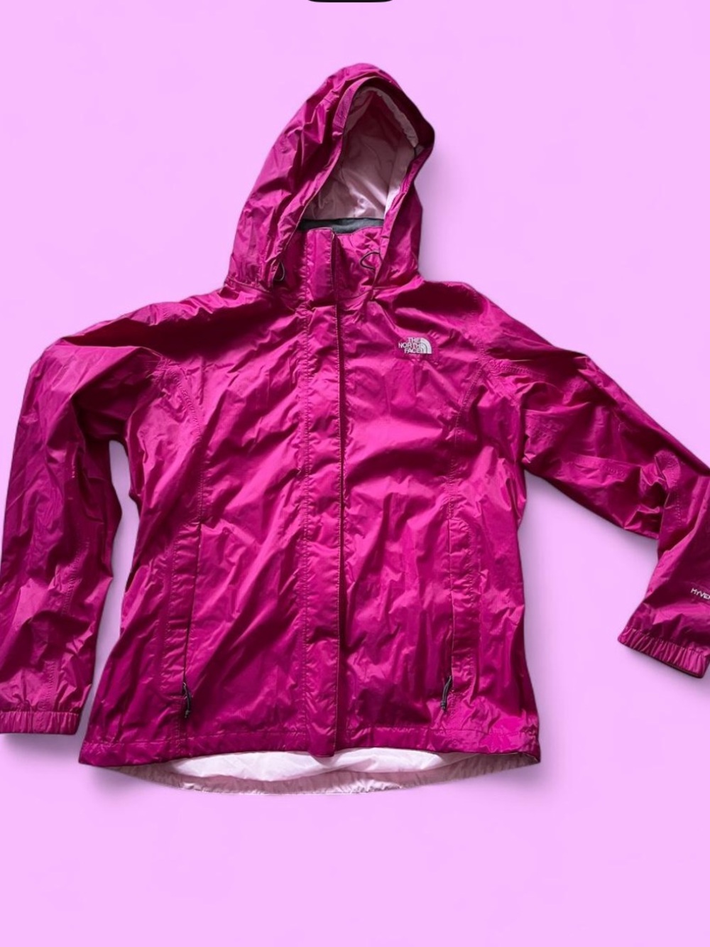 The North Face Pink Hooded Rain Jacket